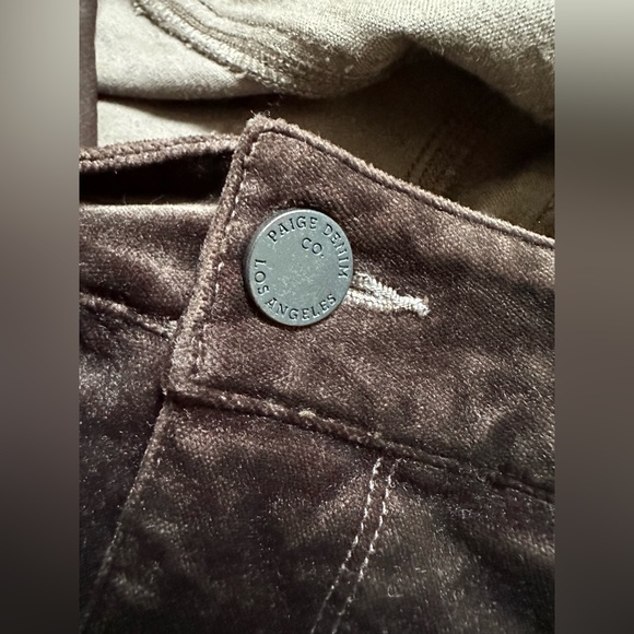 NWOT Paige women’s colette Flared Velvet Pants brown - Picture 9 of 9